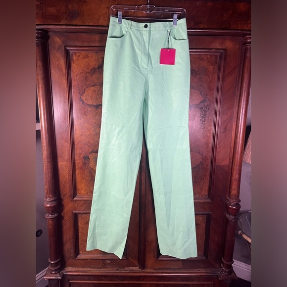 NWT CULTNAKED- Killa Faux Leather Trousers in Green. Size M. - Picture 2 of 7